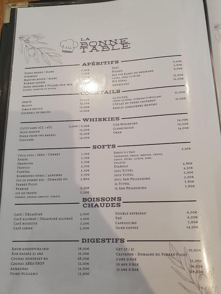 La bonne table - Menu Image 2